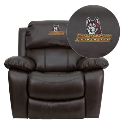 Valdosta State University Blazers Embroidered Brown Leather Rocker Recliner  - MEN-DA3439-91-BRN-41108-EMB-GG