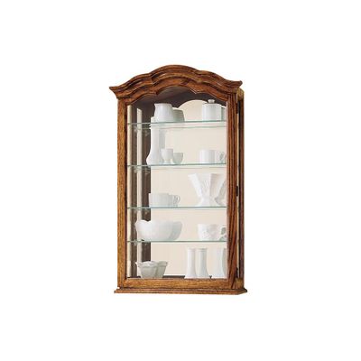 Vancouver II Oak Yorkshire Wall Display Cabinet - Howard Miller