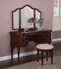 Vanity, Mirror and Bench - "Marquis Cherry" - Powell Furniture - 508-290