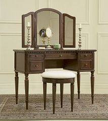 Vanity, Mirror and Bench - "Warm Cherry" - Powell Furniture - 429-290