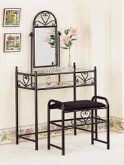Vanity Table Set in Black - Coaster