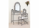 Vanity Table Set in Nickel Bronze - Coaster