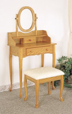 Vanity Table Set in Oak - Coaster
