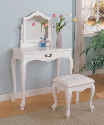 Vanity Table Set in White - Coaster