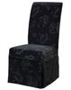 Velvet Tone-on-Tone Floral Black Skirted "Slip Over" (Fits 741-440 Chair) - Powell Furniture - 741-219Z