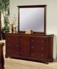Versailles Dresser with Mirror in Deep Mahogany - Coaster - 201483-84-SET