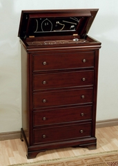Versailles Queen Size Bedroom Furniture Set in Deep Mahogany - Coaster - 201481Q-BSET