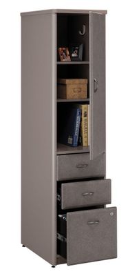Vertical Locker (Assembled) - Series A Pewter Collection - Bush Office Furniture - WC14575SU