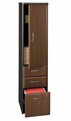 Vertical Locker - Series A Walnut Collection - Bush Office Furniture - WC25575