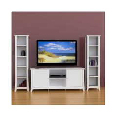 Vice Versa 58'' TV Stand with 2 Slim Bookcases - Nexera Furniture