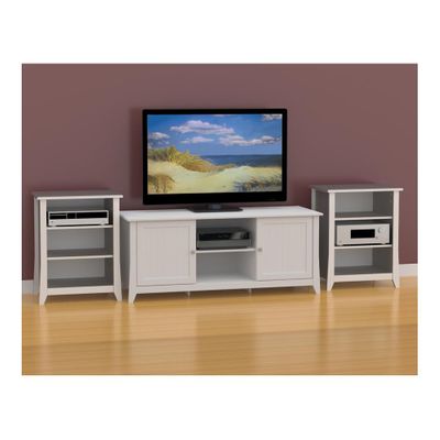 Vice Versa 58'' TV Stand with 2 Stereo Cabinets - Nexera Furniture