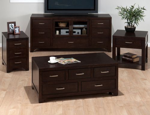 Vienna Espresso Casual 4PC Livingroom Table Set - 046-5