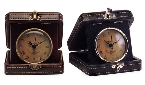 Vintage Travel Clocks (Set of 2) - IMAX - 6213-2