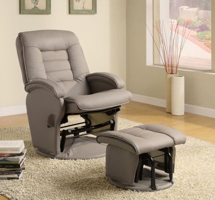 Vinyl Glider with Matching Ottoman - 600166