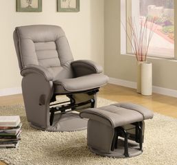 Vinyl Glider with Matching Ottoman - 600166
