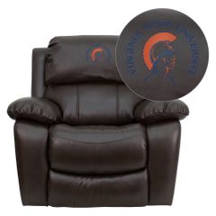 Virginia State University Trojans Embroidered Brown Leather Rocker Recliner  - MEN-DA3439-91-BRN-41109-EMB-GG