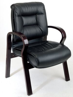Visitor Chair - Office Star - 8505 - Executive Leather Medium-Back