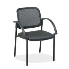 Visitor Chairs - Black Faux Leather Seat - LLR60462