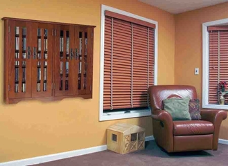 Walnut Mission Style Glass Door Wall Mounted DVD Cabinet - Leslie Dame DVD Storage - M-380W