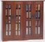 Walnut Mission Style Glass Door Wall Mounted DVD Cabinet - Leslie Dame DVD Storage - M-380W