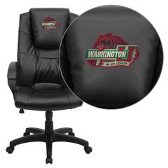 Washington University in St. Louis Bears Leather Office Chair - GO-5301BSPEC-BK-LEA-45029-EMB-GG