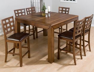 Wenatchee Falls Walnut 7PC Counter Height Table Set  - 737-BS222KD