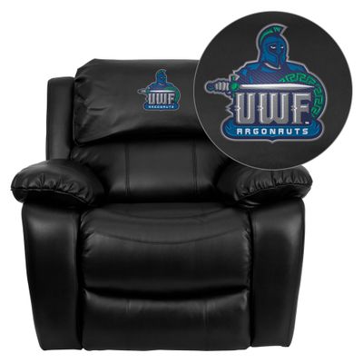 West Florida Argonauts Embroidered Black Leather Rocker Recliner  - MEN-DA3439-91-BK-41096-EMB-GG