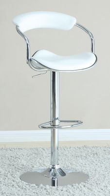 White Adjustable Bar Stool - Set of 2 - 120385