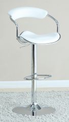 White Adjustable Bar Stool - Set of 2 - 120385