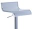 White and Chrome Thin Seat Adjustable Height Bar Stool (Set of 2) - Powell Furniture - 211-890-SET