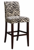 White and Onyx Tiger Striped "Slip Over" for Counter Stool or Bar Stool - Powell Furniture - 742-228Z