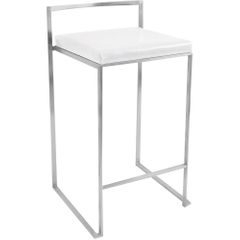 White Fuji Counter Stool - Lumisource
