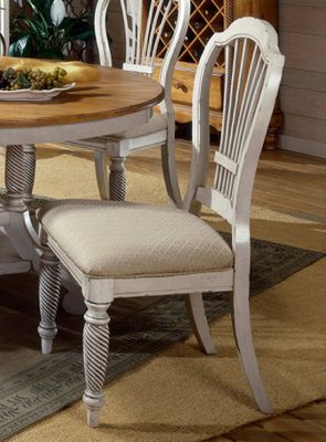 Wilshire Side Chair in Antique White (Set of 2) - Hillsdale Furniture - 4508-802