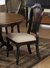 Wilshire Side Chair in Rubbed Black (Set of 2) - Hillsdale Furniture - 4509-802