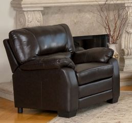 Wilshire Top Grain Leather Armchair - Abbyson Living - CI-1307-BRN-1
