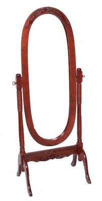 Windsor Carved Oval Standing Mirror - Meridian Group - CVH2052