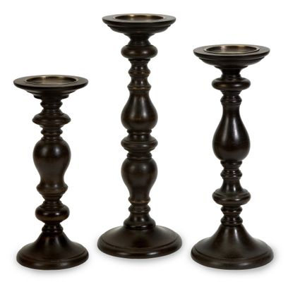 Windsor Pillar Candleholders (Set of 3) - IMAX - 5510-3