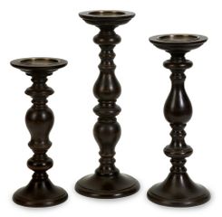 Windsor Pillar Candleholders (Set of 3) - IMAX - 5510-3