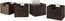 Winsome Granville Foldable 4 Pc Small Corn Husk Baskets, Chocolate
