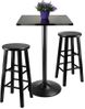 Winsome Obsidian 3-Pc Pub Table with 24" Stools