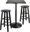 Winsome Obsidian 3-Pc Pub Table with 24" Stools