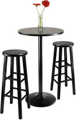 Winsome Obsidian 3-Pc Pub Table with 29