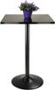 Winsome Square Black Pub Table Top w/ Black Leg & Base