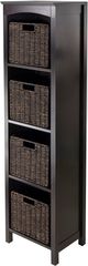Winsome Trading 5pc Storage 5-Tier Shelf with 4 Small Baskets