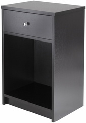 Winsome Wood Squamish Accent Table with One Drawer, Black Finish