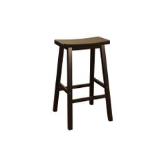 Wood Saddle 24" Bar Stool - American Hertiage - AH-124802BLK
