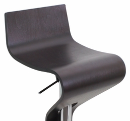 Wood Viva Stool in Dark Brown - Lumisource - BS-VIVA-WD-WNG