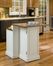 Woodbridge Two Tier Kitchen Island with Two Bar Stools in White / Oak - Home Styles - 5010-948
