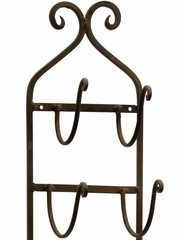 Wrought Iron Towel Wine Rack - IMAX - 9748