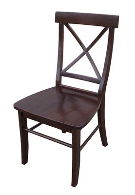 X-Back Chair with Solid Wood Seat (Set of 2) in Java - C15-613P